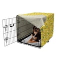 thumbnail image 2 of Animal Dog Crate Cover, Chickens in Various Stances Hatching Reading Eating Crying Sleeping Poultry, Easy to Use Pet Kennel Cover for Medium Large Dogs, 35" x 23" x 27", Multicolor, by Ambesonne, 2 of 6
