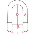 thumbnail image 5 of Extreme Max 3006.8393 BoatTector Grillete en D de acero inoxidable con pasador que no se engancha - 1/4"", 5 of 5