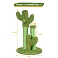thumbnail image 2 of Vibrant Life Cactus Cat Scratching Post with Toy Ball, Green, 2 of 9