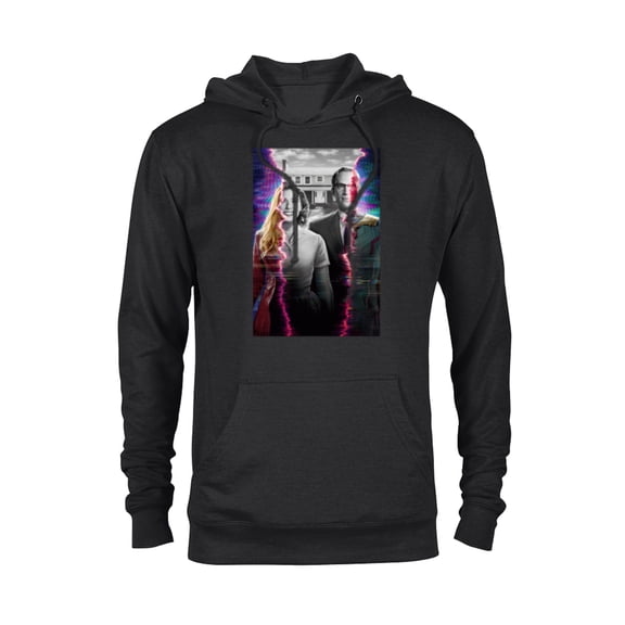 Marvel WandaVision Wanda & Vision Poster Standard - Pullover Hoodie for Adults - Customized-Black