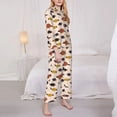 thumbnail image 3 of Fotbe Cute Armadillo1 Pattern Long Sleeve Pajama Set for Women,Sleepwear Set,2-piece Loungewear Set,Soft PJs Comfy Nightwear with Pockets -, 3 of 7