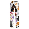 thumbnail image 7 of IYYVV Halloween Pajama Pants Women Cute Funny Pumpkin Print Pajamas Palazzo Casual Elastic Waist Palazzo Pants Fall Pajamas 2026 Purple XL, 7 of 7
