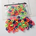 thumbnail image 2 of 100 Piece Colorful Elastic Hair Ties Seamless Soft Ponytail Holders Stretchable No Crease Hair Ropes For Girls Kids Baby, 2 of 3