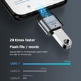thumbnail image 3 of 2 Adaptador USB3.1 Gen Carga Transferencia de datos (USB 3.1 a Tipo C ) JShteea  El nuevo, 3 of 8