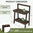 thumbnail image 4 of SERWALL Outdoor Potting Bench Set of 2 with Storage & Hooks, 3-Tier Heavy-Duty HDPE Garden Workstation Table, All-Weather Potting Table for Patio & Backyard, 34.8’’W x 17.7’’D x 45.5’’H - Coffee, 4 of 7