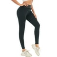 thumbnail image 6 of DODOING Women High Waist Yoga Leggings Texrured Tummy Control Butt Lift Booty Pants Workout Running Tights,Black-Grey, S-2XL, 6 of 7