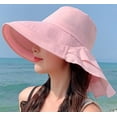 thumbnail image 3 of LinYooLi Chapeau de Protection Solaire Extérieur pour Femmes, Pliable, Large Bord, Queue de Cheval, Seau pour Cyclisme, Randonnée, 3 of 5