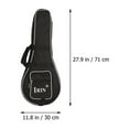 thumbnail image 3 of Miangastore 1pc Black Mandolin Gig Bag Simple Mandolin Case Instrument Storage Case, 3 of 8
