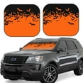 thumbnail image 2 of Daiia Halloween With Black Bats 2PCS Car Windshield Sun Shade, Foldable Sun Shield for Car Front Window, Auto Sun Blocker Visor Protector Universal for Truck SUV Pickup-Medium, 2 of 7