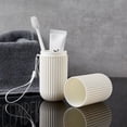 thumbnail image 2 of Virelaxpo Portable Travel Toothbrush Case with Integrated Toothpaste Holder - Compact Lightweight Toothbrush Organizer Set for Travel, Camping, Business Trips, and Daily Hygiene Routines, 2 of 6