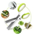 thumbnail image 3 of Matsuzay Cortador de cocina de acero inoxidable con agarre cómodo para diversos usos, tijeras de cocina para verduras Cocina y Comedor En blanco y negro, 3 of 6