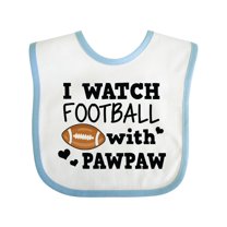 Inktastic I Watch Football with My Pawpaw Boys Baby Bib
