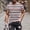 #Wine(New), variant on Fashion Mens Stripes Versatile Basic Short Sleeve Crew Neck Everyday Casual Comfort T Shirts