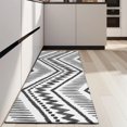 thumbnail image 4 of Black Geometric Chevron Dot Pattern Kitchen Rug Mat,Kitchen Runner Rugs Non Skid Washable,Decorative Kitchen Floor Mats for Kitchen,Sink,Laundry,17"X47", 4 of 5