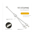 thumbnail image 3 of Cable alargador de 5 V y 3 pines para placa base de ordenador, conexión de 1 punto y 2 concentradores, divisor ARGB, color blanco, 3 of 8