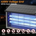 thumbnail image 3 of Solar-Powered Bug Zapper, 4200V Electric Insect Trap with 395nm Light Tube, 3000mAh Battery, IPX67 Waterproof, for Patio, Garden, Backyard and Indoor Use (50*24.5CM), 3 of 7