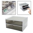 thumbnail image 3 of Organizador de de uñas Cosméticos a prueba de polvo 2 niveles Pantalla acrílica Estuche de maquillaje Caja de almacenamiento para dormitorio E Negro, 3 of 8