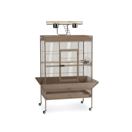 Prevue Pet Products Select Wrought Iron Play Top Parrot Cage - Coco Brown