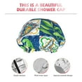 thumbnail image 5 of Disketp Lemon And Leaves Shower Caps,Reusable Shower Cap For Women, Double Layer Waterproof Hair Cap, Large Size For All Hair Lengths,For Girls Spa Home Salon Use, 5 of 9