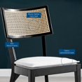 thumbnail image 7 of Modway Caledonia 19" Woven Back Farmhouse Wood Dining Side Chair in Black/White, 7 of 7
