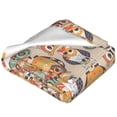 thumbnail image 2 of Salouo Colorful Owls Print Bed Blankets,Flannel Blanket Comfortable Air Conditioning Blanket Lightweight Blanket for Sofa Bed Travel & Couch -50"x40", 2 of 8