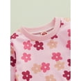 thumbnail image 5 of Wassery Toddler Baby Girl Fall Clothes 6M 12M 18M 24M 3T Infant Long Sleeve Flower Floral Print Sweatshirt Sweatpants Newborn Autumn Outfits 0-3T, 5 of 8