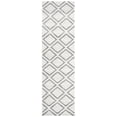 thumbnail image 2 of SAFAVIEH Micro-Loop Gavin Diamond Trellis Wool Runner Rug, Silver/Dark Grey, 2'3" x 7', 2 of 7