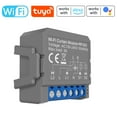 thumbnail image 1 of Fawoonu Smart WiFi Curtain Controller with RF433 Remote, Compact Design for Home Automation, Voice & App Control, IP20 Waterproof, 3A Max Load, Dark Gray Plastic, Easy Installation, 1 of 6