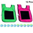 thumbnail image 2 of Sticky Ball Vest 1 Set Children Sticky Ball and Vest Game Props Sticky Ball Vest Group Plaything for Home School (Green,Pink Vest and 10pcs Sponge Ball,Random Ball Color), 2 of 8