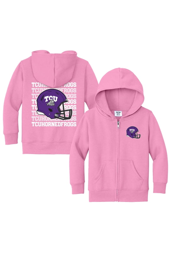 Toddler Chad & Jake Pink TCU Horned Frogs Retro Full-Zip Hoodie