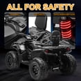 thumbnail image 6 of KerryYoo SAT5 24V Kids ATV, Licensed Can-am 4 Wheeler for Kids, Kerry Yoo Children Electric Car, 2 Seats, Parental Handle, Suspension, Safety Belt, Music-Black, 6 of 7