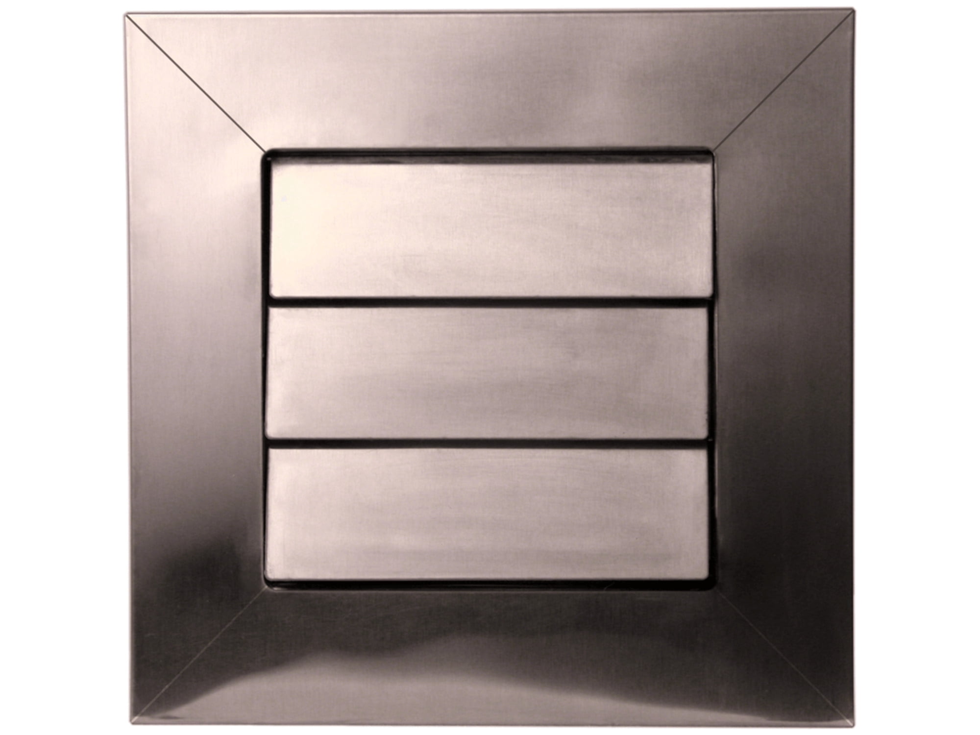 Stainless Steel Low Profile Louvered Dryer Vent - Exhaust Vent (4"-12") Duct Size: 4", Mount Type: Flush