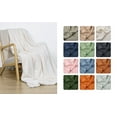 JOOJA Knit Throw Blanket Polyester Plush Super Soft Cozy Blanket for