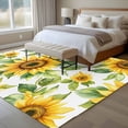 thumbnail image 4 of 6'x9' Area Rugs, Sunflower Indoor Outdoor Area Rug for Living Room Bedroom, Yellow Summer Botanical Pastoral Washable Bathroom Rugs Kitchen Floor Carpet Mats Home Decor Aesthetic, 4 of 8
