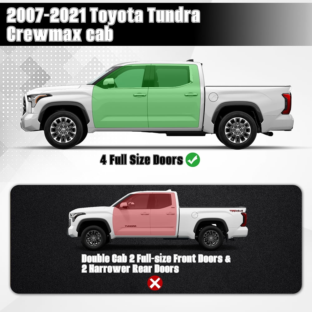 AutoBull 6" Running Boards for 2007-2021 Tundra Crew Max Cab Side Steps Truck Nerf Bar