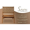 thumbnail image 4 of Balkene home Sava Folding Chair Low Slung Seating Solid Acacia Wood Woven Seat & Back - Gray Webbing, 4 of 10