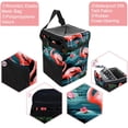 thumbnail image 2 of Flamingo Foldable Car Garbage Can with Lid Leak-Proof Mini Trash Can Hanging Storage Bag - Car Trash Bin, 2 of 6