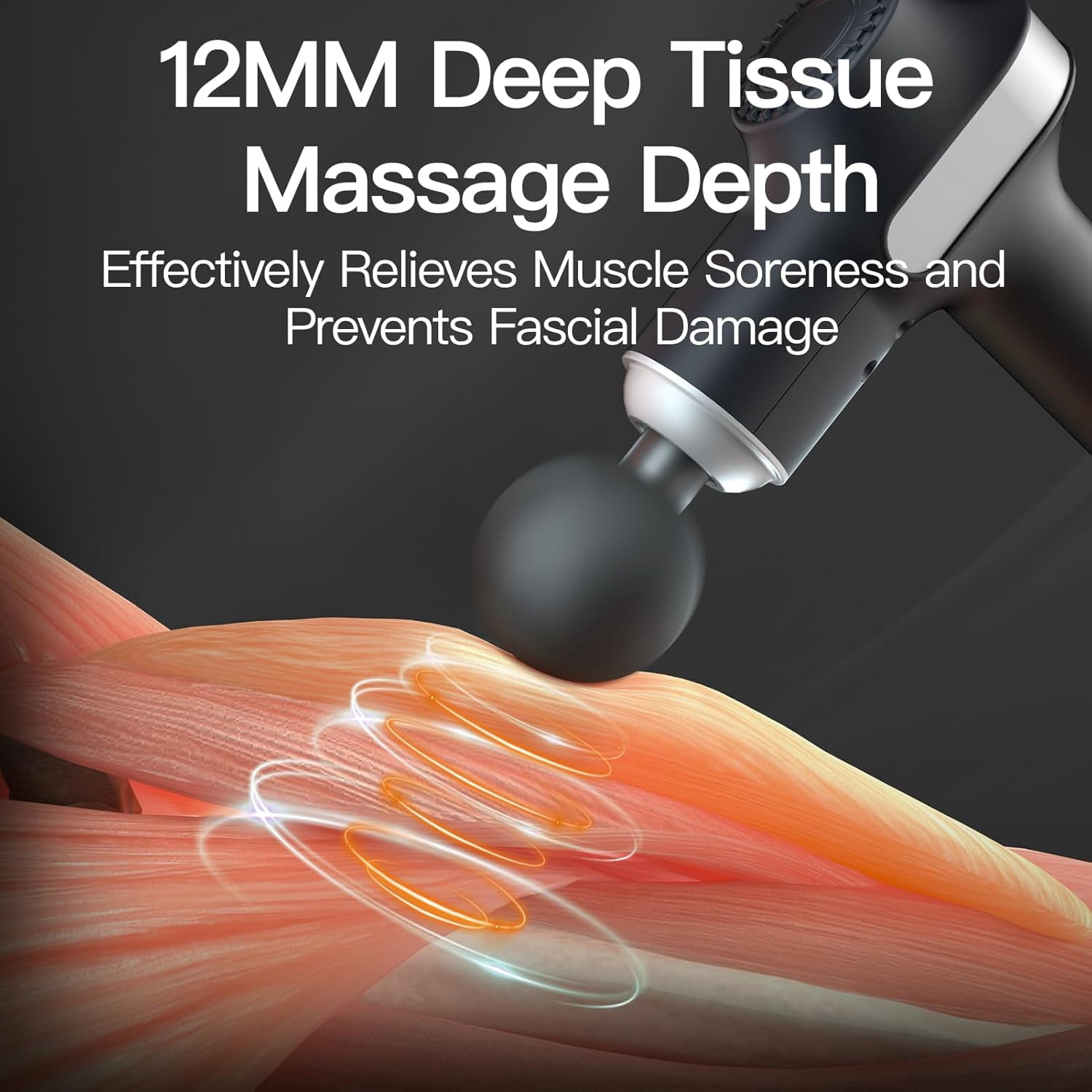 Percussion Massage Gun Deep Tissue Muscle Massager with 10 Attachments for Whole Body Pain Relief