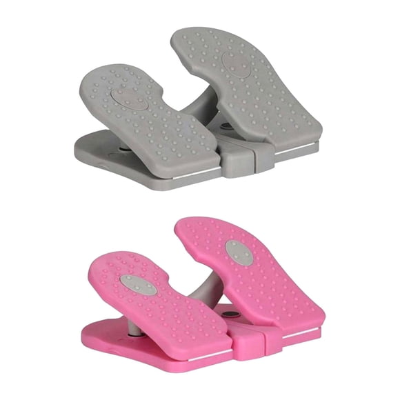 2 escaladoras plegables portátiles para fitness en casa, para debajo del escritorio. gris y rosa