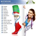 thumbnail image 3 of 6 Pairs Copper Compression Socks for Women & Men Circulation 15-20 mmHg - Better Blood Flow, Swelling , Best Support for Medical, Running, Nursing, 3 of 7