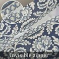 thumbnail image 7 of Blue Boho Flower Throw Pillow Cover 20 x 26 Inch Decorative Pillow Cover Country Vintage Tribal Ethnic Motifs Lumbar Pillowcase Seasonal Rectangle Cushion Case for Couch Sofa Bed Living Room, 7 of 7
