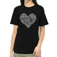 thumbnail image 4 of Anbech Heart Printed T-Shirt for Women Casual Graphic Junior Girls Short Sleeve Tee Tops with Crew Neck, 4 of 14