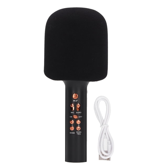 Micrófono inalámbrico lindo profesional de alto volumen portátil micrófono de mano para el hogar negro