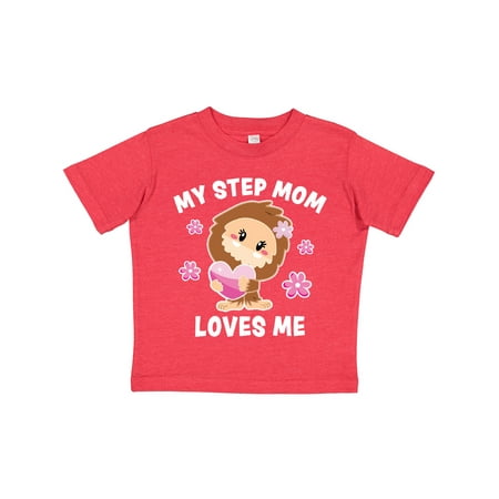 

Inktastic My Step Mom Loves Me with Bigfoot Gift Toddler Toddler Girl T-Shirt