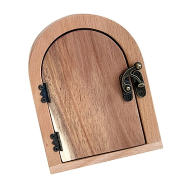 Door Shape Outlet Cover Elegant Wood Design Light Switches Cover for Wall Socket