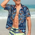 thumbnail image 7 of Disketp Hawaiian Shirts For Men,Ethnic Mandala Print Mens Casual Short Sleeve Button Down Shirts Beach Shirt, 7 of 7