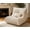 Beige, variant on Lazy Sofa Bean Bag Chair for Adults, Comfy Floor Sofa Fireside Chair for Living Room, Bedroom, Memory Foam Filled, Dark Blue