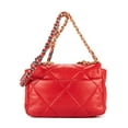 thumbnail image 4 of Pre-Owned Chanel Red Classic 19 Flap Handbag Lambskin Quilted Leather, 4 of 10