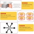 thumbnail image 5 of 8oz Mini Cake Pans with Lids 50 Pack, 4” Disposable Small Pie Pans Aluminum Foil Baking Tins Ramekins,Small Baking Pans Muffin Containers Holders for Wedding Party-Champagne, 5 of 8