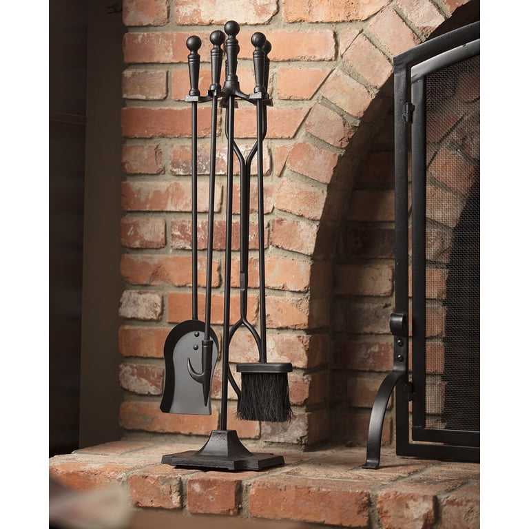 UniFlame 5-Piece Black Finish Fireset with Ball Handles - Walmart.com